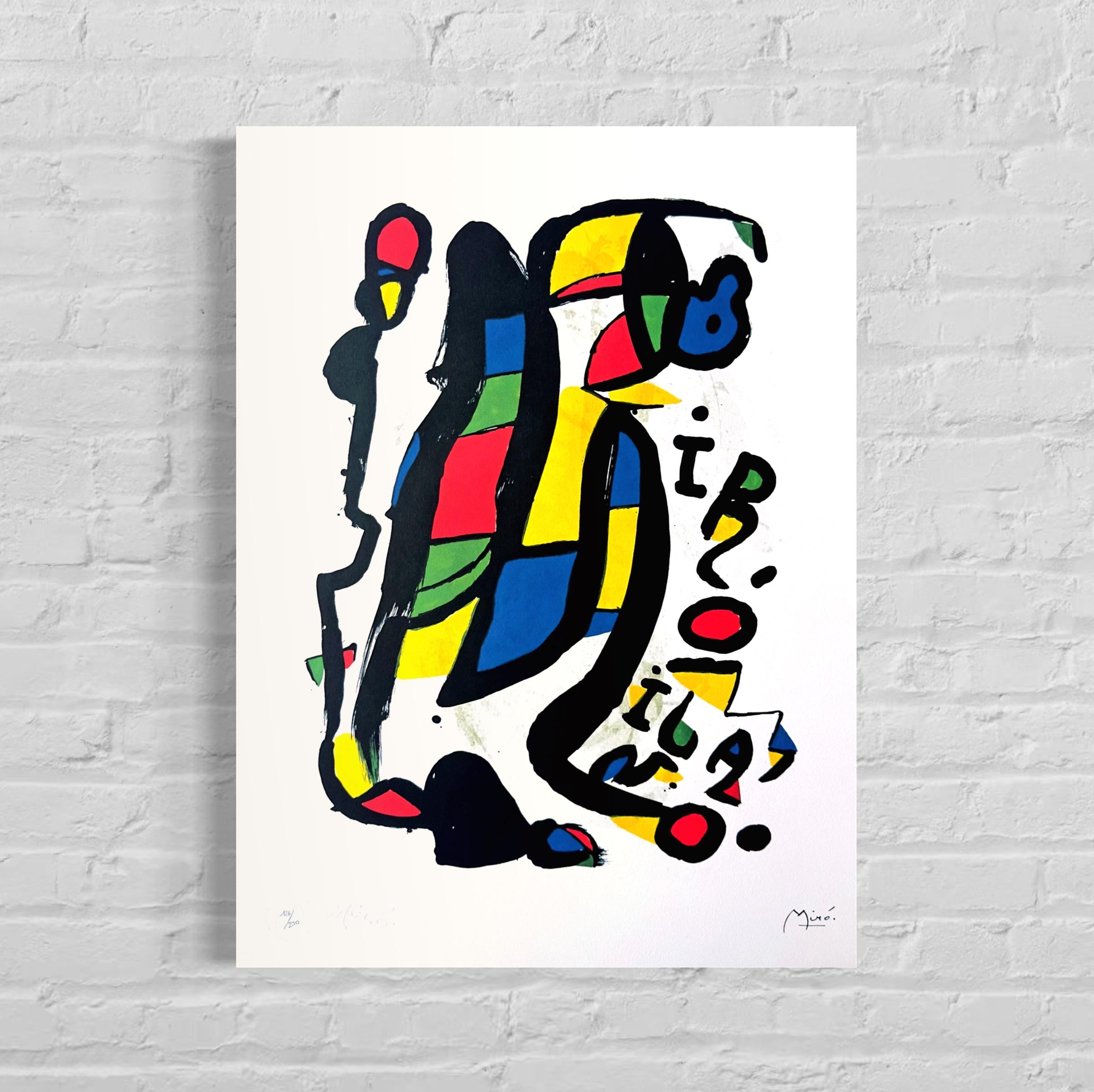 Genummerde editie Joan Miró, Abstract prachtige levendige kleuren - Gesigneerd - Certificaat - limited Barcelona Espana -